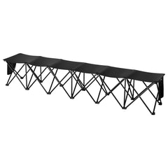 VEVOR 6 Seat Portable Folding Sport Bench Outdoor Camping Chair With Carry Bag