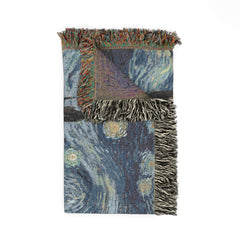 Starry Night Woven Blanket | Van Gogh Inspired Tapestry Throw