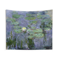 Water Lilies Painting Indoor Wall Tapestry | Monet-Inspired Botanical Art