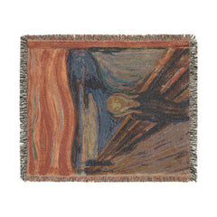 Scream Painting Woven Blanket | Expressionist Art Throw, Van Gogh Inspired