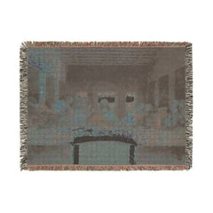 The Last Supper Woven Blanket | Religious Art Tapestry Throw