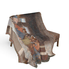 The Last Supper Woven Blanket | Religious Art Tapestry Throw