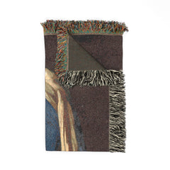 Girl with a Pearl Earring Woven Blanket | Classic Vermeer Tapestry Throw