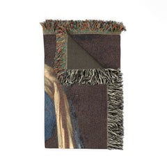 Girl with a Pearl Earring Woven Blanket | Classic Vermeer Tapestry Throw