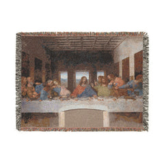 The Last Supper Woven Blanket | Religious Art Tapestry Throw