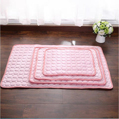 Ice Silk Cooling Pet Mat for Dogs & Cats – Breathable Summer Sleeping Pad for Small, Medium & Large Pets