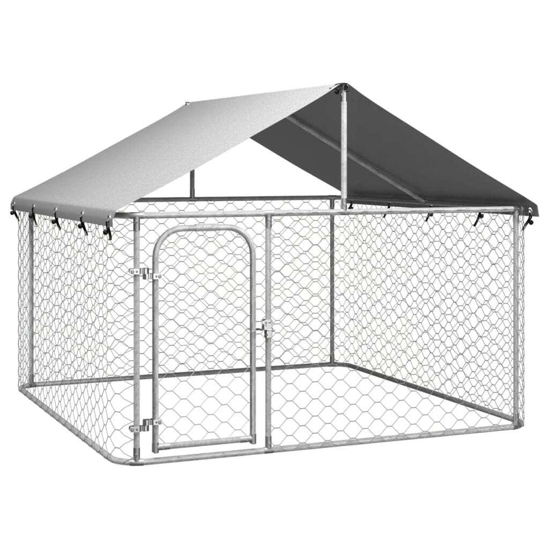 Outdoor Dog Kennel with Roof 78.7