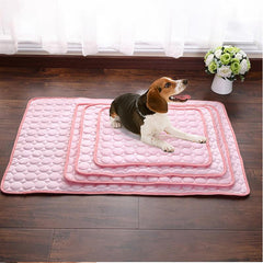 Ice Silk Cooling Pet Mat for Dogs & Cats – Breathable Summer Sleeping Pad for Small, Medium & Large Pets