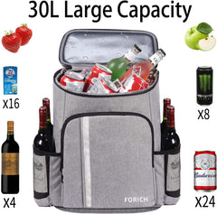 Ultimate Insulated Waterproof Backpack Cooler - Lightweight, Leakproof & Perfect for Beach, Picnics, Camping & Hiking - Holds Up to 30 Cans!