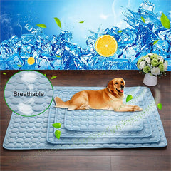 Ice Silk Cooling Pet Mat for Dogs & Cats – Breathable Summer Sleeping Pad for Small, Medium & Large Pets