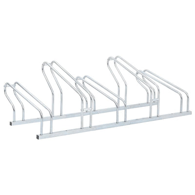 Bicycle Stand for 5 Bikes Floor Freestanding Galvanized Steel