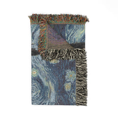 Starry Night Woven Blanket | Van Gogh Inspired Tapestry Throw