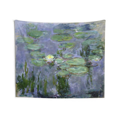 Water Lilies Painting Indoor Wall Tapestry | Monet-Inspired Botanical Art