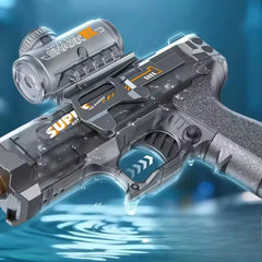 Unleash Epic Water Battles with the Full Automatic Electric Water Gun - Soak Your Friends from 28-32 FT Away in Style!