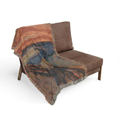 Scream Painting Woven Blanket | Expressionist Art Throw, Van Gogh Inspired