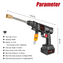 Revolutionary Cordless High-Pressure Water Spray Gun for Effortless Car Cleaning and More
