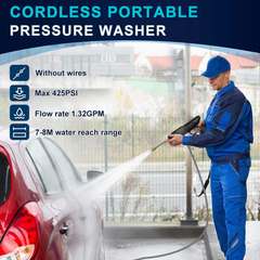 Revolutionary Cordless High-Pressure Water Spray Gun for Effortless Car Cleaning and More