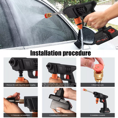 Revolutionary Cordless High-Pressure Water Spray Gun for Effortless Car Cleaning and More