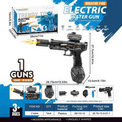Unleash Epic Water Battles with the Full Automatic Electric Water Gun - Soak Your Friends from 28-32 FT Away in Style!