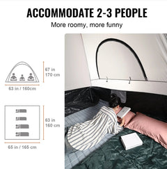 Truck Bed Tent, 5.5'-6' with Carry Bag, Waterproof PU2000mm Double Layer Truck Tent For Camping, Accommodate 2-3 Person, For Camping and Traveling